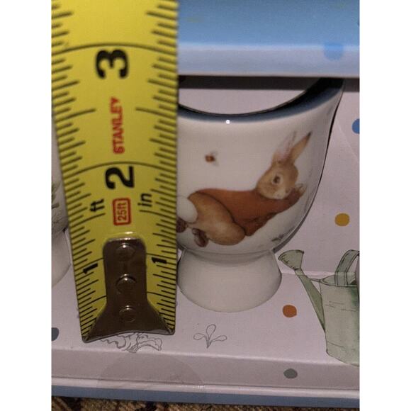 Beatrix Potter Peter Rabbit Easter Boiled Egg Holder Mini Cup Gift Set New - Picture 7 of 8